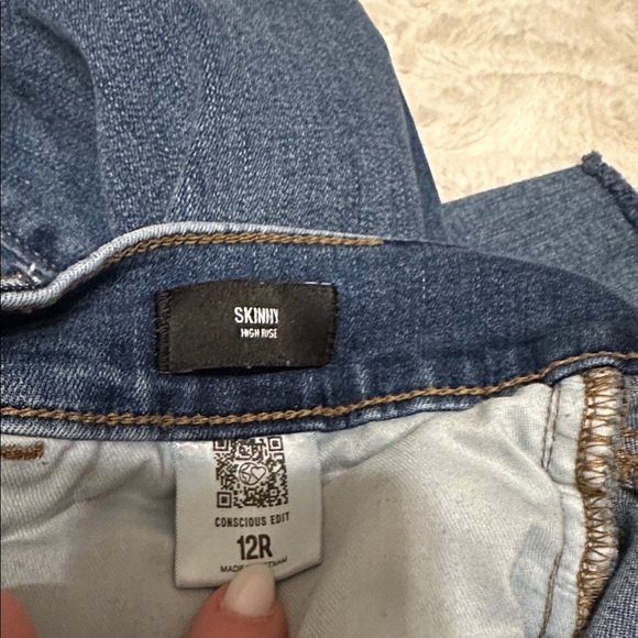 Express Blue Skinny Jeans with Tapered Fit - Picture 5 of 7